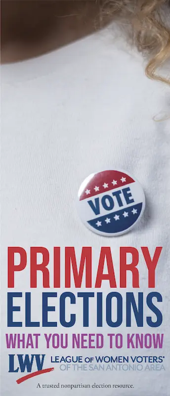 Primary Election Brochure cover